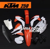 ชุดสีวิบาก เปลือกวิบาก สีขาวส้ม KTM250 แปลงใส่250-450cc รถวิบาก CRF KLX KTM TTR KX65 KSR MSX DASH แฟ