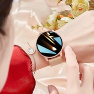 ABORNI安卓ios手机通用智能手表女士德国品质蓝牙通话运动手表心率女表 玫瑰金钢带【蓝牙通话】