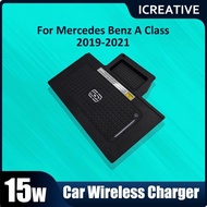 Wireless Charger For Mercedes Benz A B GLB CLA 2019 2020 2021 Phone Charging Holder PD USB-C Interfa