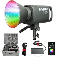Aputure amaran 300c video lighting,300W RGBWW Full Color Bowens Mount LED Video Light,CCT 2,500K~7,5