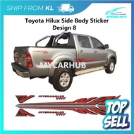 HILUX Vigo Sticker Side Body Door Decal Intercooler VNT Original Design (Hilux 8)