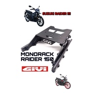Monorack GIVI Rack Lipat SUZUKI RAIDER 150 100%ORIGINAL GIVI  CONDITION GOOD GOOD QUALITY