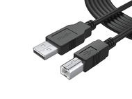 25Ft Extra Long USB-Printer-Cable 2.0 for HP OfficeJet Laserjet Envy, Canon Pixma, Epson Workforce, 