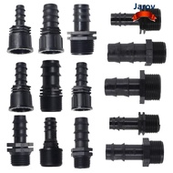 JAROV Garden Hose Barb Connector, 16mm 20mm 25mm Female Male Thread Screw Joint, PE 1/2 3/4 To 1/2 3