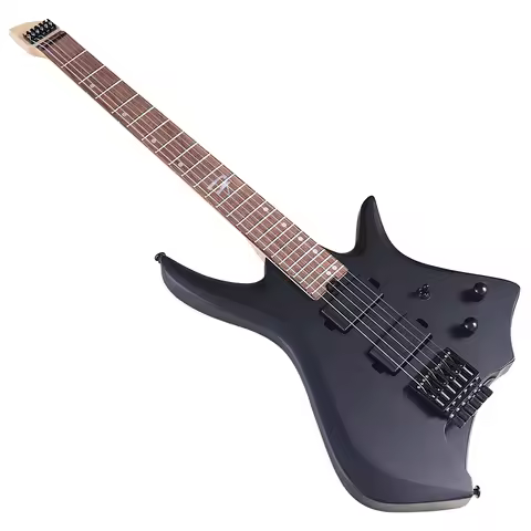 Mini Guitar 6 String Headless Electric Guitar 30 Inch Solid Paulownia Wood Body Headless Guitar Mapl