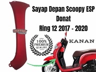 Cover sayap depan kanan scoopy esp new k93 ring 12 tahun 2017 2018 2019 2020 merah doff matte red