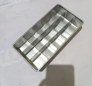 loyang sekat brownies type premium 20x10x4 isi 15 bahan aluminium anti lengket tebal 0.8asli