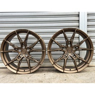 New Car Sport Rim FLOW FORMING 8.3KG 18x8J 5x100 5x114 Wheels ET40 Bronze - READY STOCK