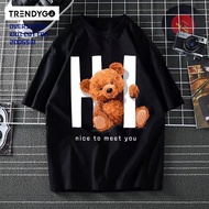 Hi teddy bear S-XXL tshirt woman T shirt Women Men T Shirt shirt female T-shirt Korean style Cotton 