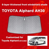 Car Front Windshield Sunshade For Toyota Alphard AH30 2015-2023 Thicker Foldable Custom Fit Window C