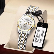 ORUSS Waterproof Women Watch Quartz Elegant Two-Tone Stainless Steel Strap Casual Watch Date Display Ladies Watch