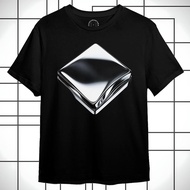 3D Square Silver Metal Premium Distro T-Shirt Dt0603