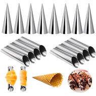 Stainless Steel Danish Pastry Tube, Croissant Horn Molds, Cone Shape Baking Tool for Pastry Horns