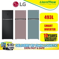 LG 493L Smart Inverter Refridgerator Fridge Top Freezer GN-B452 PETI SEJUK