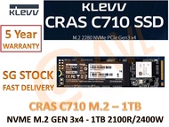 KLEVV CRAS C710 1TB NVMe M.2 GEN 3x4 - 1TB 2100R/2400W LOCAL SG STOCK &lt; LOCAL 5 YEARS WARRANTY