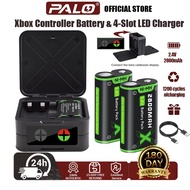 PALO Xbox Controller Battery 2800mAh 4-Slot LED Charging Case For Xbox One/Xbox 360/Xbox Series X/S