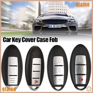 ELAINE2 Car Remote Key Shell, Black ABS Car Key Shell, Car Accessories 2/3/4 Buttons Uncut Blade Car