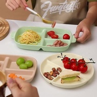 Gumi Square Divider Plate Aesthetic Ceramic Square Diet Divider Plate/