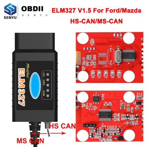 ELM 327 V 1 5 PIC18F25K80 FORScan J2534 ELM327 V1.5 USB Scanner CH340 HS CAN/MS CAN For Ford OBD 2 O