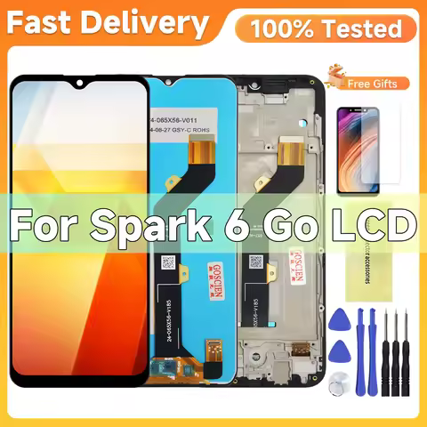 AAA+ Quality for Infinix Tecno Spark 6 Go KE5j KE5k LCD Display Touch Screen Digitizer Assembly for 