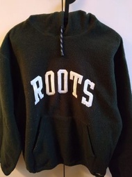 原價$4280 二手真品 加拿大製 Roots 男 大學 帽T 衛衣 森林綠色 M號 無印 paul smith muji