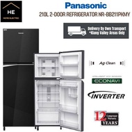 (Courier Services) PANASONIC 210L 2 Doors Inverter Fridge Refrigerator NR-BB211PKMY Peti Ais Peti Sejuk 冰箱