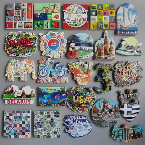 Cuba Thailand Russia Fridge Magnet USA Arab Bahrain Italy Turkey Sri Lanka Budapest London Belarus R