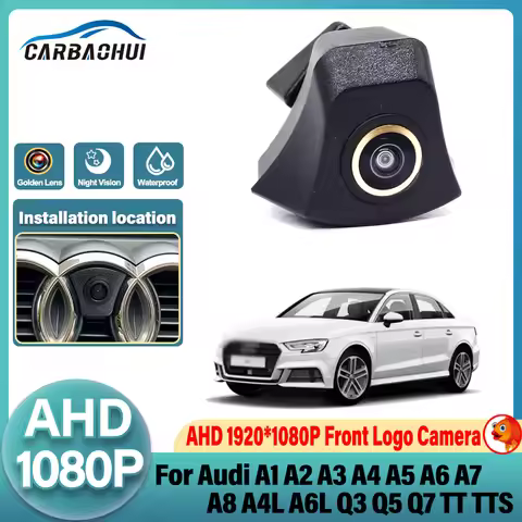 CCD AHD Golden Fisheye Lens Car Front View Camera for Audi A1 A2 A3 A4 A5 A6 A7 A8 A4L A6L Q3 Q5 Q7 