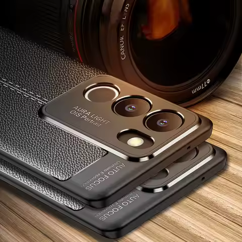For Vivo V29 5G Cover Case For Vivo V29 Funda Shell Capa Shockproof TPU Soft Leather Style Phone Coq