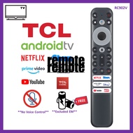 Suitable for TCL Android TV LED QLED 4K UHD Smart TV Remote Control RC902V TCL Smart Youtube Netflx 