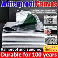 【6000mm rainproof】tarpaulin sheet 24-hour shipping cover sunshade cloth rainproof tarp canvas waterp