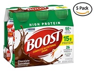 [USA]_Boost Nutritional Energy Drink High Protein Chocolate Sensation 8 fl oz Bottles, 30 CT(5 Pack