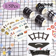 LF 1/5Pcs DIY Traffic Sticker Intelligence Safety Education Railway Road Tape Kids Learning Creative
