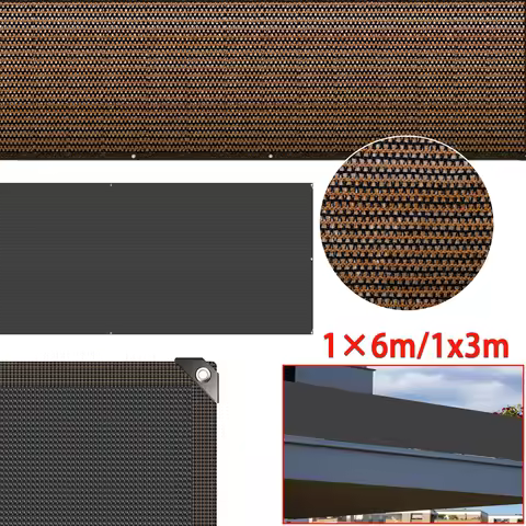 2/1PCS 1×6m/1x3m Balcony Privacy Fence Netting Sun Shade Nets Garden Courtyard Fence Screen Mesh Fen