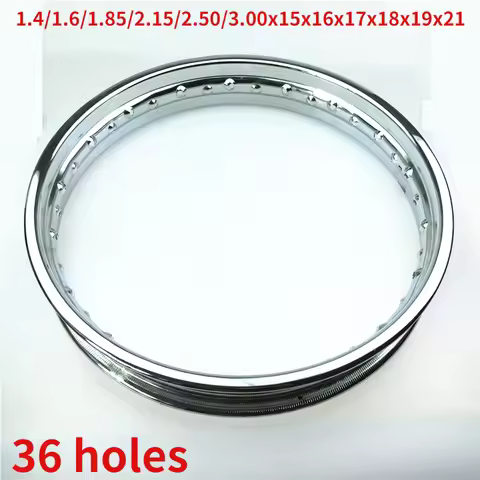 36 Holes Motorcycle Wheel Rim 2.15x17 Inch / 2.15x18 Inch 1.85x17 / 18 Steel Ring 1.4X21 1.4/1.6/1.8