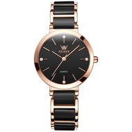 OLEVS 5877 Japan Quartz Ceramic Band Watch For Women Waterproof Fashion Women Wristwatches