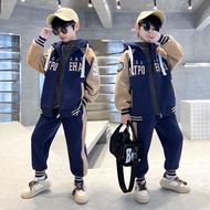 GOFATOO ชุดไทยเด็กชาย ชุดเด็กผู้ชาย ชุดฤดูใบไม้ผลิสองชิ้น ชุดกีฬา เสื้อผ้าเด็กผู้ชาย