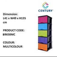 Century B9650 5tier plastic drawer cabinet