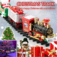 Christmas Electric Train Set Toys Railway Car Tracks Train With Music Light Xmas Tree Decoration New Gift 	 livehouse