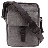 【日本直送】Bottega Veneta 肩背包 馬毛皮 x 小牛皮 灰色/棕色 男女皆宜【二手】