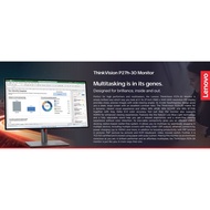 LENOVO ThinkVision P27h-30 27" Monitor | 27 inch QHD IPS Monitor | Tilt, Swivel, Pivot | 3YRS Warran