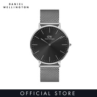 Daniel Wellington Classic 40mm Sterling Silver Onyx Dial Watch for men - Stainless Steel watch strap