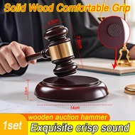 Wooden auction gavel, judge's gavel, gavel and gavel stand set, lawyer's handheld auction gavel