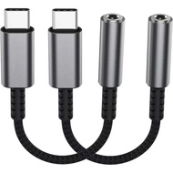 Penyesuai Audio Headphone USB-C ke 3.5mm - HiFi 2 Pack Serasi dengan Apple iPhone 17 16 15 Samsung G