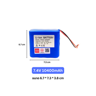 แบตเตอรี่ลิเธียมไอออน 7.4V 18650 ความจุ 2600mAh/5200mAh/7800mAh/10400mAh/13000mAh/15600mAh