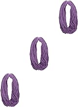 STOBOK 3 Rolls 5mm Eight-strand Cotton Rope Cotton Cord 5mm Cotton Rope Thick Braided Macrame Rope Woven Belt Rope Triple Strand Rope Macrame Cord Multipurpose Wall Mount Polyester Cotton