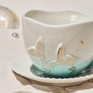 (預訂訂金$100 總價$220) Starbucks 星巴克2025年新品 浪漫海洋 週年系列 盤组精致家用杯子