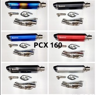 คอท่อ PCX 160 ปี 2021-22 พร้อมปลายท่อ  Akapovic ตัวผอม ยาว 18 นิ้ว งานดีมาก ฟรีจุกลดเสียง