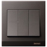 Jasmart 3 Gang 1 Way switch (Bronze color)