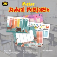 Lesson Schedule Poster School Timetable/ Quality Children's/ with Attractive Design A3+/